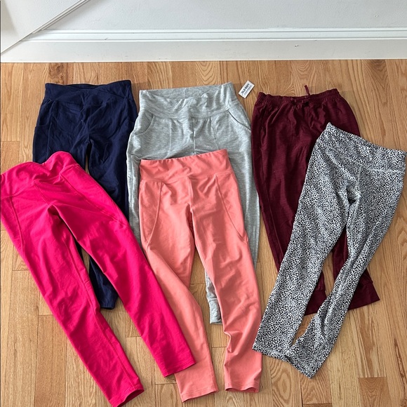 Old Navy Kids Leggings Set - Pink, Gray, Navy, Burgundy, Patterned - Picture 1 of 8